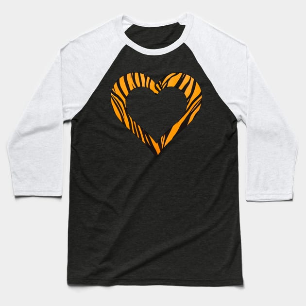 A hole in my Heart for you in tiger stripes Baseball T-Shirt by dalyndigaital2@gmail.com